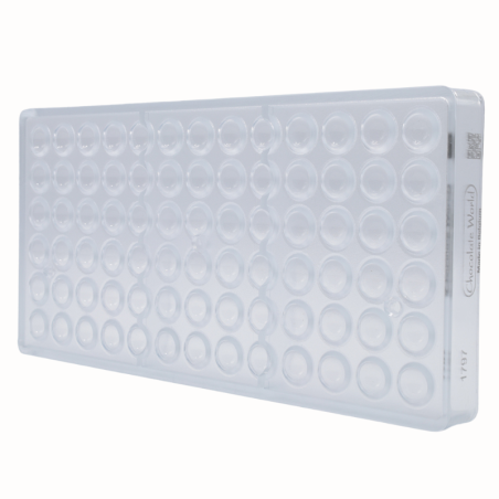 CW1797 Półkula - Chocolate World - forma z poliwęglanu do pralin - śr. 14 x wys. 7 mm