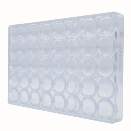 CW2022 Półkula - Chocolate World - forma z poliwęglanu do pralin - śr. 30 x wys. 15 mm