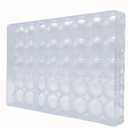 CW2022 Półkula - Chocolate World - forma z poliwęglanu do pralin - śr. 30 x wys. 15 mm