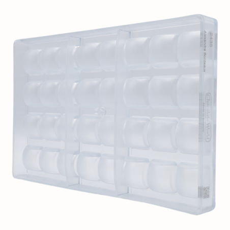 2435CW FORMA SQUARE CHOCOLATE WORLD forma z poliwęglanu do pralin w kształcie kwadratowej kuli