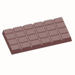 CW1588 MINI CHOCOLATE BAR CHOCOLATE WORLD forma z poliwęglanu do czekoladek