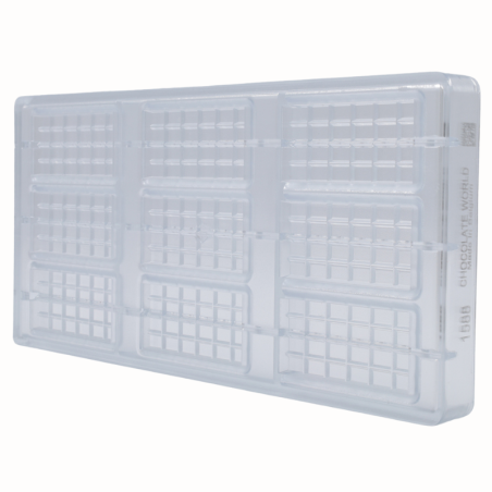 CW1588 MINI CHOCOLATE BAR CHOCOLATE WORLD forma z poliwęglanu do czekoladek