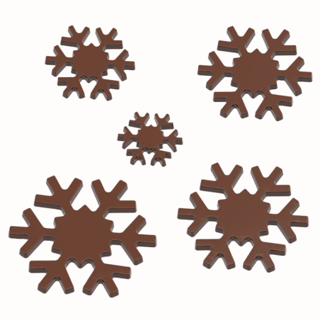 CW1770 Snowstars Callebaut - Chocolate World - forma z poliwęglanu do pralin - śnieżynki