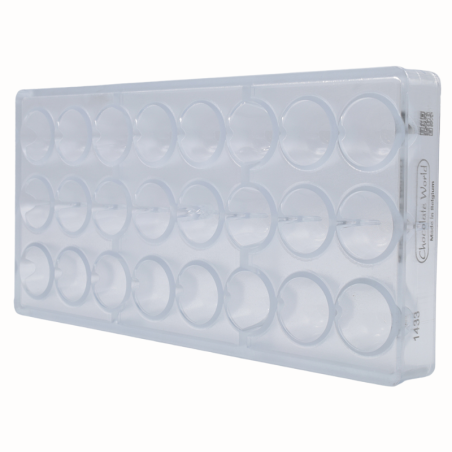 CW1433 Stożek - Chocolate World - forma z poliwęglanu do pralin - śr. 29 x wys. 25 mm / poj. 15 g x 24 praliny