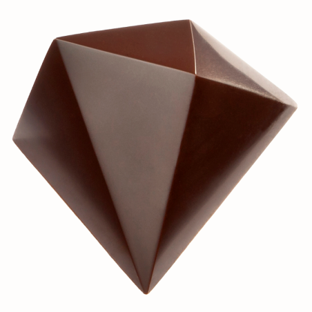 CW1754 Diamenty - Chocolate World - forma z poliwęglanu do pralin - dł. 38 x szer. 32 x wys. 22.5 mm / poj. 10 g x 18 pralin