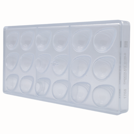 CW1768 Daniel Staron Chocolate World - forma z poliwęglanu do pralin - dł. 42 x szer. 29 x wys. 17 mm / poj. 11.5 g x 18 pralin