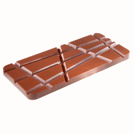 CW1769 Skośne linie - Chocolate World - forma z poliwęglanu do małych tabliczek czekolady - poj. 45 g