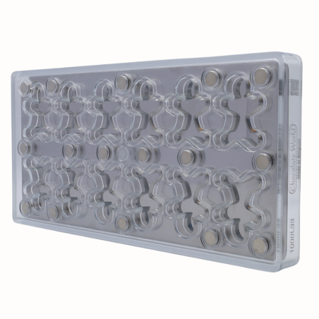 CW1000L33 PAN CIASTEK CHOCOLATE WORLD - magnetyczna forma z poliwęglanu do czekoladek