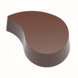 CWCW1000L08 Kropla - Chocolate World - magnetyczna forma z poliwęglanu do tworzenia pralin z nadrukiem