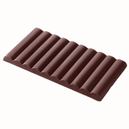 CW2103 Chocolate World - forma z poliwęglanu do dużej tabliczki czekolady - dł. 192 x szer. 93 x wys. 10 mm / poj. 160 g