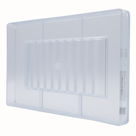 CW2103 Chocolate World - forma z poliwęglanu do dużej tabliczki czekolady - dł. 192 x szer. 93 x wys. 10 mm / poj. 160 g