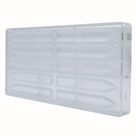 CW1622 Kredki - Chocolate World - forma z poliwęglanu do pralin - dł. 117 x szer. 15 x wys. 6.5 mm / poj. 9.50 g x 10 pralin