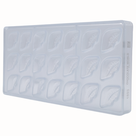 CW1893 Usta z napisem Love - Chocolate World - forma z poliwęglanu do pralin - dł. 43 mm / poj. 8.5 g x 21 pralin