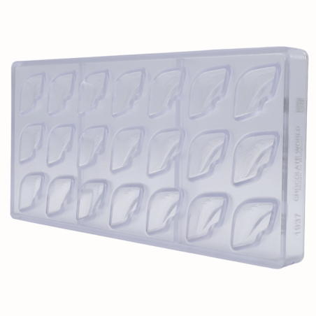 CW1937 Diamentowe usta - Chocolate World - forma z poliwęglanu do pralin - dł. 42 mm / poj. 8.5 g x 21 pralin