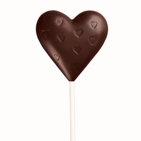 CW1480 Serce w serduszka - Chocolate World - forma z poliwęglanu do lizaków z czekolady - poj. 29 g x 4 lizaki