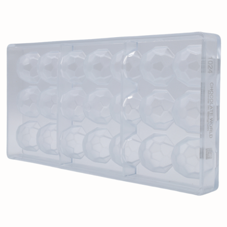 CW1024 Diament - Chocolate World - forma z poliwęglanu do pralin - śr. 31 x wys. 20 mm / poj. 15 g x 24 praliny