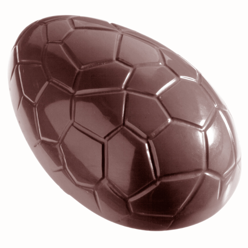 CW1161 Kroko - Chocolate World - forma z poliwęglanu do czekoladowych pisanek - dł. 70 x wys. 23 mm / poj. 50 g x 8 pralin