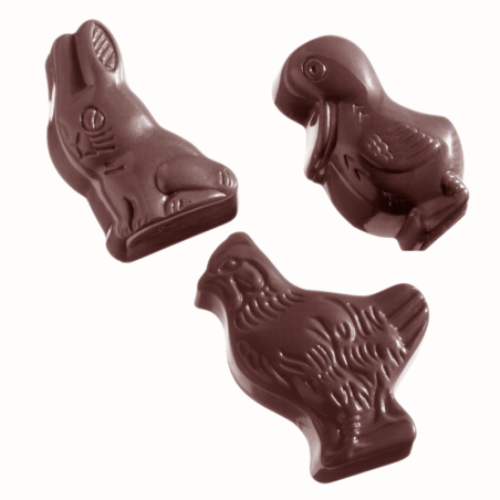 CW1114 EASTER ANIMALS CHOCOLATE WORLD forma z poliwęglanu do wielkanocnych czekoladek