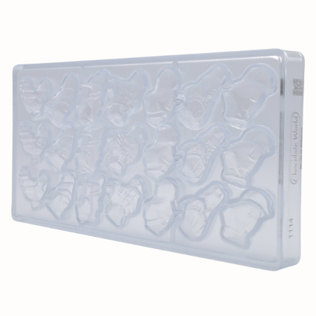 CW1114 EASTER ANIMALS CHOCOLATE WORLD forma z poliwęglanu do wielkanocnych czekoladek