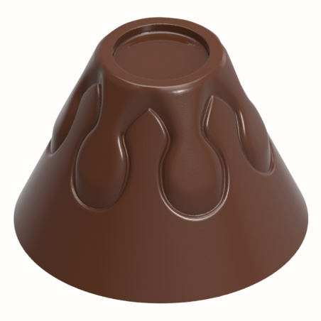 CW1738 Wulkan - Chocolate World - forma z poliwęglanu do pralin - śr. 31 x wys. 21.5 mm / poj. 10 g x 21 pralin