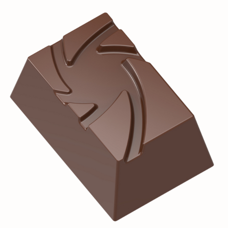 CW1619 Diafragma - Chocolate World - forma z poliwęglanu do pralin - dł. 32 x szer. 21 x wys. 14 mm / poj. 9 g x 24 praliny