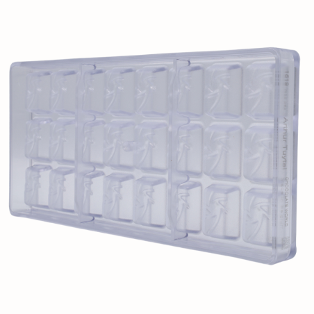 CW1619 Diafragma - Chocolate World - forma z poliwęglanu do pralin - dł. 32 x szer. 21 x wys. 14 mm / poj. 9 g x 24 praliny