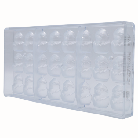 CW1786 Kurczak w skorupce - Chocolate World - forma z poliwęglanu do pralin - dł. 33 x wys. 13 mm / poj. 13 g x 24 praliny