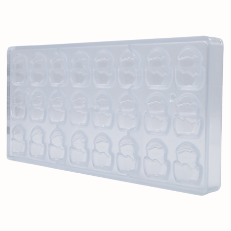 CW1786 Kurczak w skorupce - Chocolate World - forma z poliwęglanu do pralin - dł. 33 x wys. 13 mm / poj. 13 g x 24 praliny