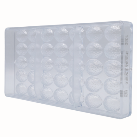 CW1050 Kroko - Chocolate World - forma z poliwęglanu do czekoladowych pisanek - dł. 29 x wys. 10 mm / poj. 4 g x 35 pralin