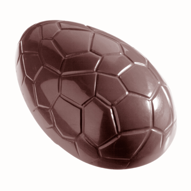 CW1438 Kroko - Chocolate World - forma z poliwęglanu do czekoladowych pisanek - dł. 57 x wys. 17 mm / poj. 25 g x 12 pralin
