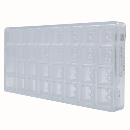 CW1677 Bubbel - Chocolate World - forma z poliwęglanu do pralin - dł. 22.5 x wys. 20.5 mm / poj. 11.5 g x 32 praliny