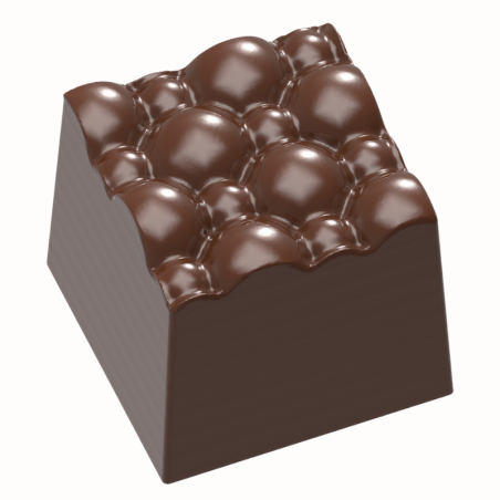 CW1677 Bubbel - Chocolate World - forma z poliwęglanu do pralin - dł. 22.5 x wys. 20.5 mm / poj. 11.5 g x 32 praliny