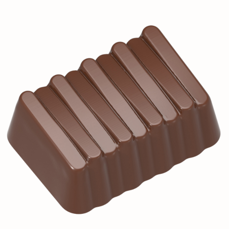 CW1646 Praline Steps - Chocolate World - forma z poliwęglanu do pralin - dł. 34.5 x wys. 13 mm / poj. 10 g x 24 praliny