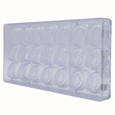 CW1030 Paleta malarska - Chocolate World - forma z poliwęglanu do pralin - dł. 40 mm / poj. 15 g x 21 pralin