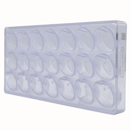 CW1030 Paleta malarska - Chocolate World - forma z poliwęglanu do pralin - dł. 40 mm / poj. 15 g x 21 pralin