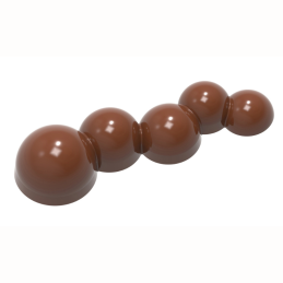 CW1883 Bubble Bar - Chocolate World - forma z poliwęglanu do batonów - dł. 100 x szer. 30 x wys. 20 mm / poj. 28 g x 7 batonów