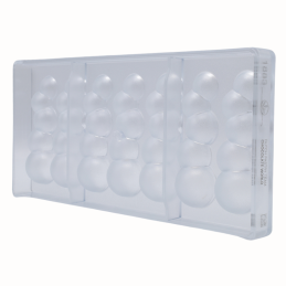 CW1883 Bubble Bar - Chocolate World - forma z poliwęglanu do batonów - dł. 100 x szer. 30 x wys. 20 mm / poj. 28 g x 7 batonów