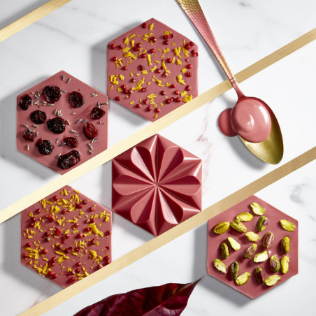 CW1906 Ruby Tablet - Chocolate World - forma z poliwęglanu do tabliczek czekolady - dł. 103.5 x wys. 13.5 mm / poj. 56 g