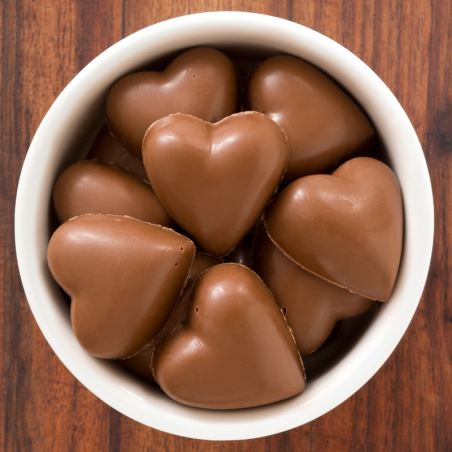 CW2087 Serce - Chocolate World - forma z poliwęglanu do pralin - dł. 31 x szer. 35 x wys. 18 mm / poj. 15 g x 32 praliny