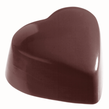 CW2087 Serce - Chocolate World - forma z poliwęglanu do pralin - dł. 31 x szer. 35 x wys. 18 mm / poj. 15 g x 32 praliny