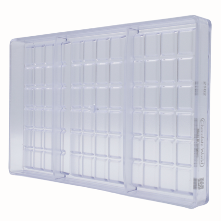 CW2162 TABLET RECTANGLE CHOCOLATE WORLD - forma z poliwęglanu do klasycznych tabliczek czekolady