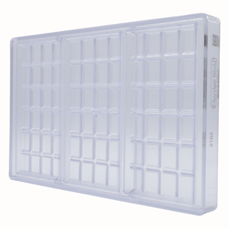 CW2162 TABLET RECTANGLE CHOCOLATE WORLD - forma z poliwęglanu do klasycznych tabliczek czekolady