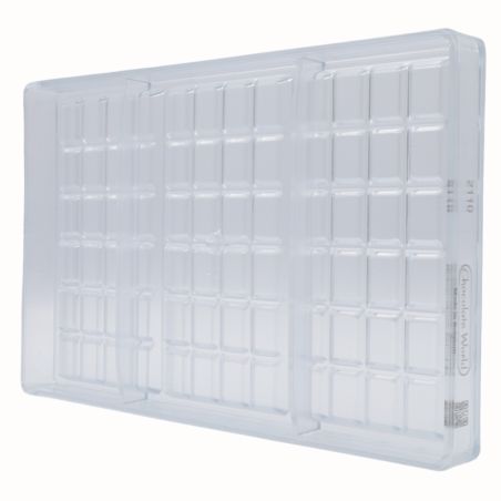 CW2110 TABLET RECTANGLE CHOCOLATE WORLD - forma z poliwęglanu do klasycznych tabliczek czekolady