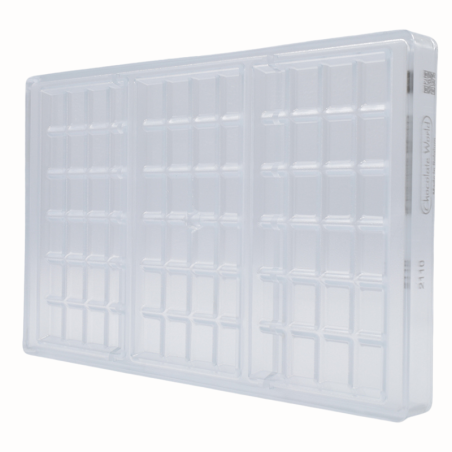 CW2110 TABLET RECTANGLE CHOCOLATE WORLD - forma z poliwęglanu do klasycznych tabliczek czekolady