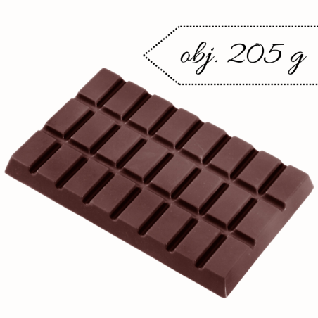 Klasyczna Tabliczka Dubai CW1429 Chocolate World - forma z poliwęglanu do Dubajskiej czekolady z pistacjami - 124 x 77 x 20 mm