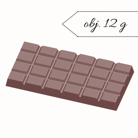 CW1588 MINI CHOCOLATE BAR CHOCOLATE WORLD - forma z poliwęglanu do czekoladek - poj. 12 g