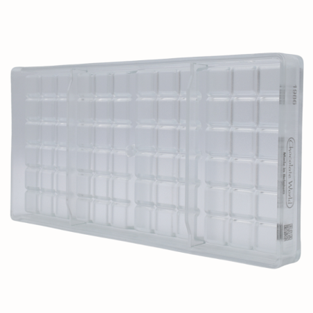 CW1986 Chocolate World - forma z poliwęglanu do tabliczek czekolady - dł. 117.5 x szer. 57.5 x wys. 12 mm / poj. 80 g