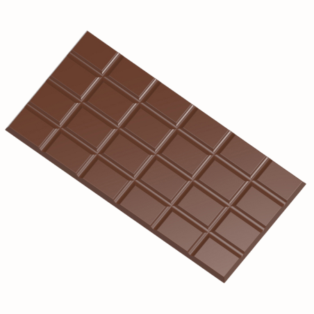 CW2436 Chocolate World - forma z poliwęglanu do tabliczek czekolady - dł. 156 x szer. 77 x wys. 4 mm / poj. 50 g