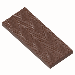 CW12104 TABLET FURY CHOCOLATE WORLD - forma z poliwęglanu do tabliczek czekolady - strukturalny wzór rombów