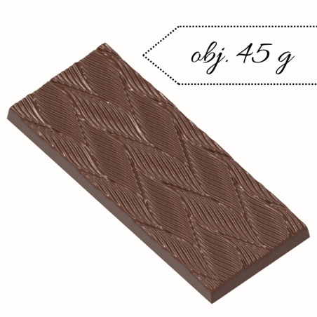 CW12104 TABLET FURY CHOCOLATE WORLD - forma z poliwęglanu do tabliczek czekolady - strukturalny wzór rombów
